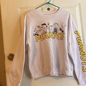 Charlie Brown and Friends Sweater Adult Womens Small Crew Neck Peanuts XL